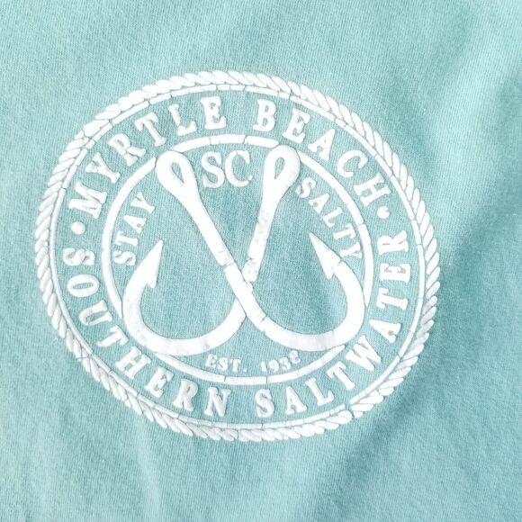 Myrtle Beach SC T-Shirt Unisex Blue Size XL Saltwater Vintage Tee Stay Salty - Picture 6 of 11